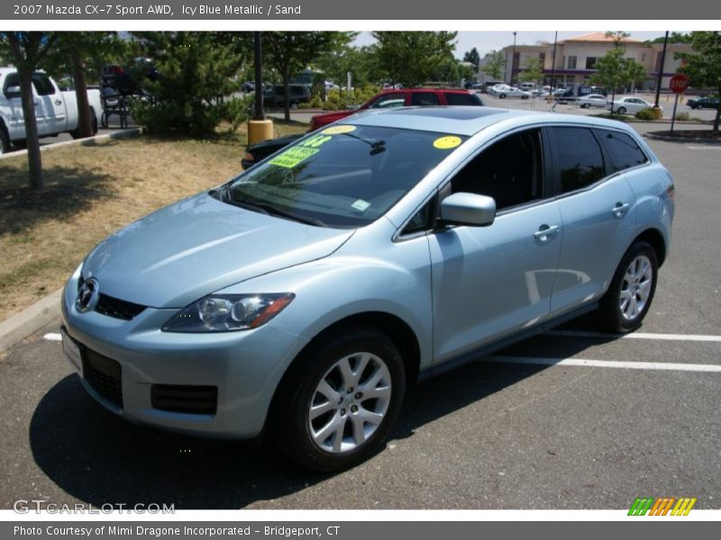 Icy Blue Metallic / Sand 2007 Mazda CX-7 Sport AWD