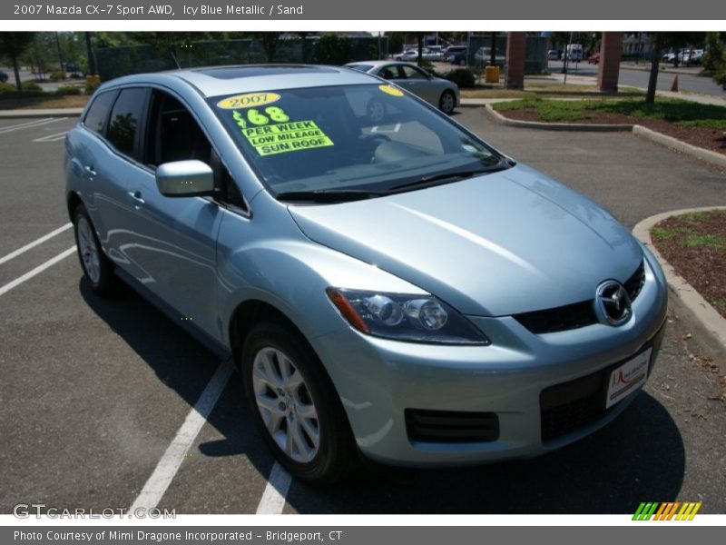 Icy Blue Metallic / Sand 2007 Mazda CX-7 Sport AWD