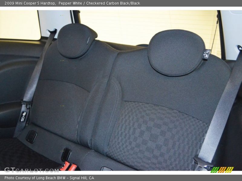 Pepper White / Checkered Carbon Black/Black 2009 Mini Cooper S Hardtop