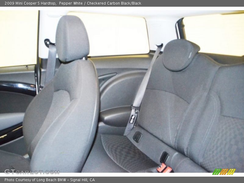 Pepper White / Checkered Carbon Black/Black 2009 Mini Cooper S Hardtop