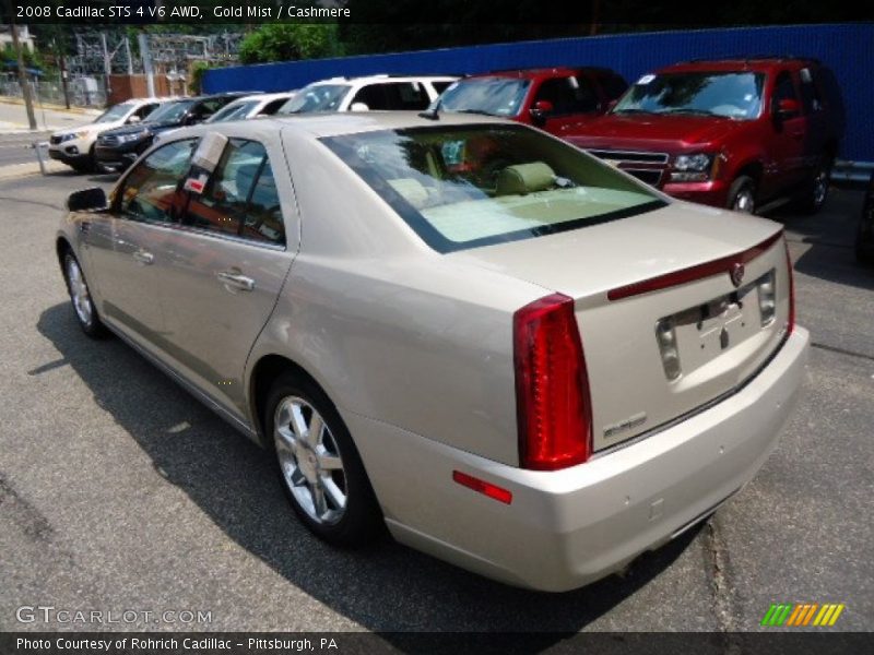 Gold Mist / Cashmere 2008 Cadillac STS 4 V6 AWD