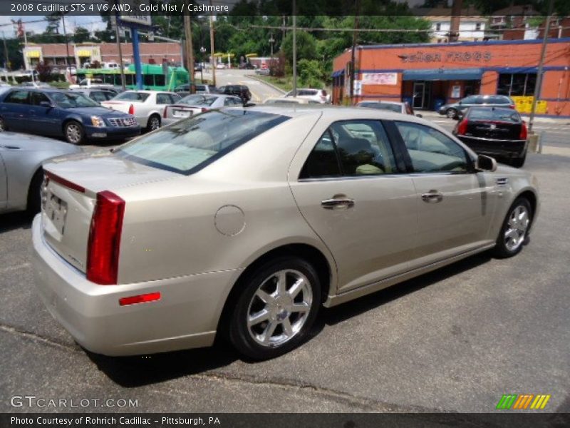 Gold Mist / Cashmere 2008 Cadillac STS 4 V6 AWD