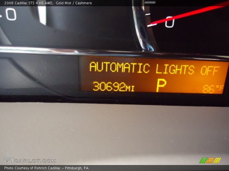 Gold Mist / Cashmere 2008 Cadillac STS 4 V6 AWD