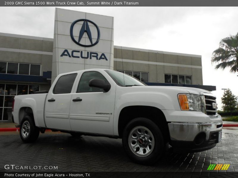 Summit White / Dark Titanium 2009 GMC Sierra 1500 Work Truck Crew Cab