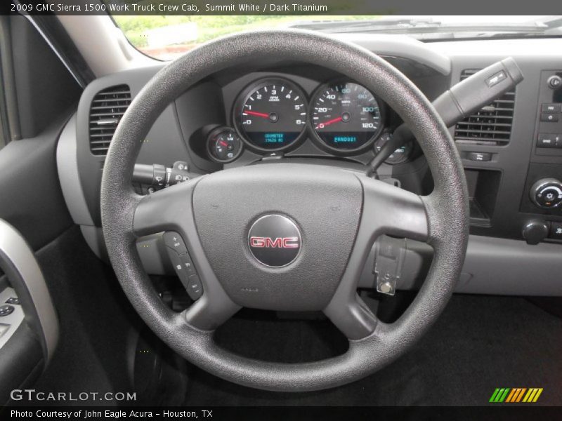 Summit White / Dark Titanium 2009 GMC Sierra 1500 Work Truck Crew Cab