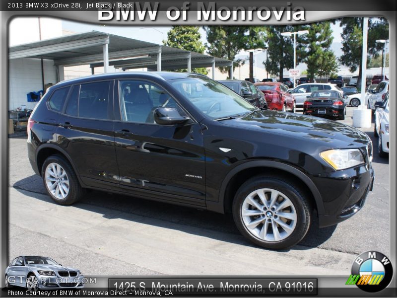 Jet Black / Black 2013 BMW X3 xDrive 28i