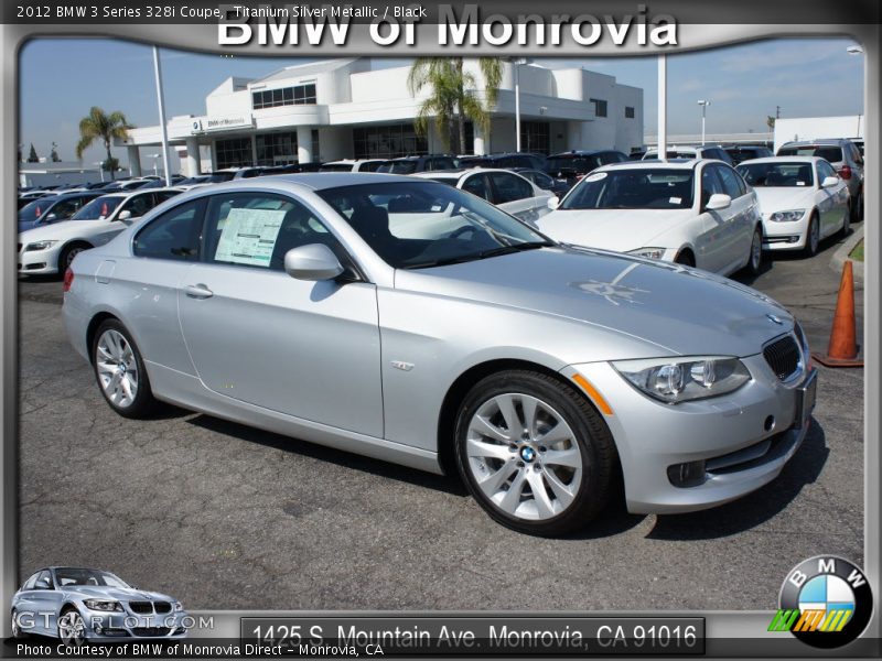 Titanium Silver Metallic / Black 2012 BMW 3 Series 328i Coupe