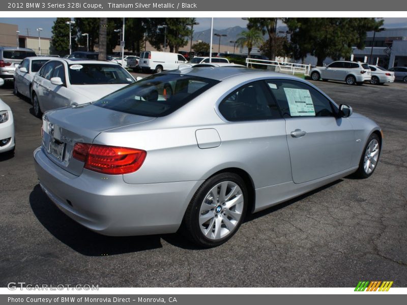 Titanium Silver Metallic / Black 2012 BMW 3 Series 328i Coupe