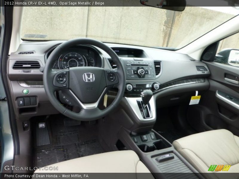Opal Sage Metallic / Beige 2012 Honda CR-V EX-L 4WD