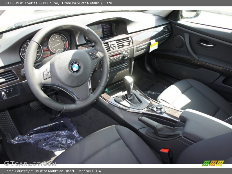 Titanium Silver Metallic / Black 2012 BMW 3 Series 328i Coupe