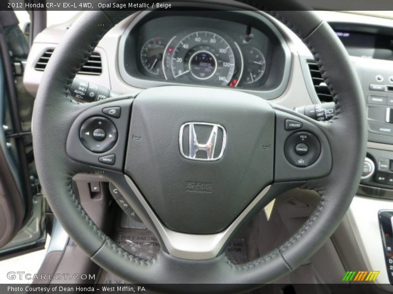 Opal Sage Metallic / Beige 2012 Honda CR-V EX-L 4WD