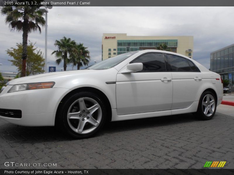 White Diamond Pearl / Camel 2005 Acura TL 3.2