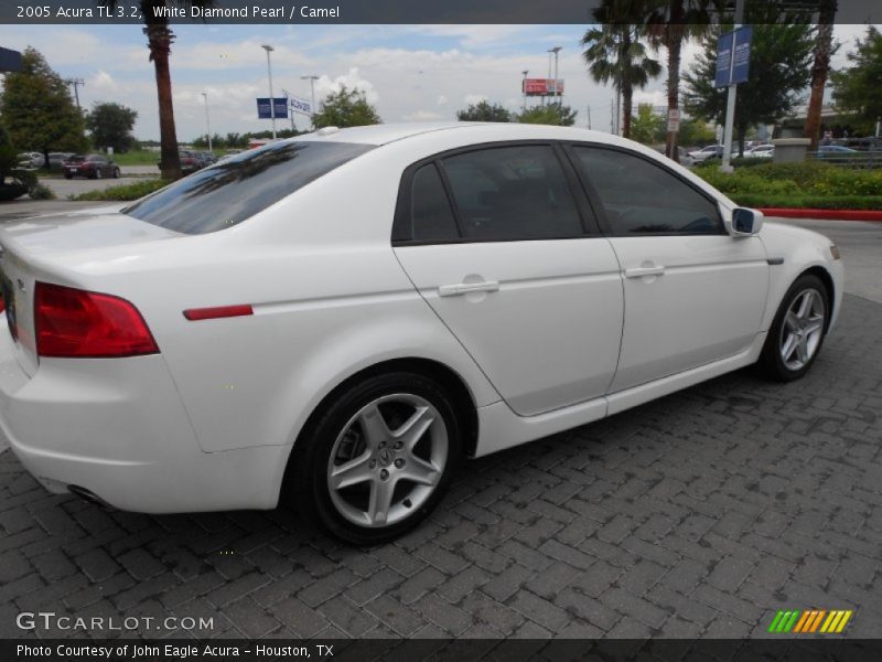 White Diamond Pearl / Camel 2005 Acura TL 3.2