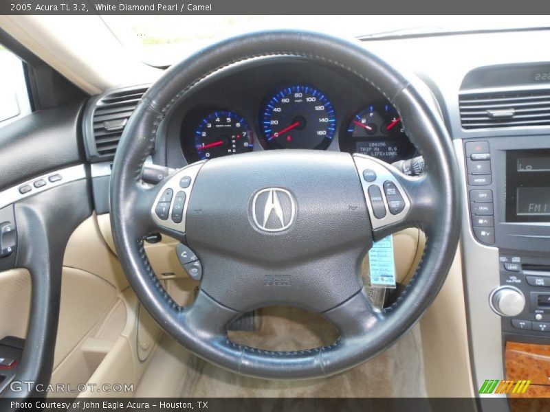White Diamond Pearl / Camel 2005 Acura TL 3.2