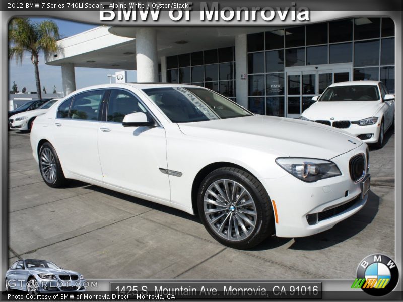 Alpine White / Oyster/Black 2012 BMW 7 Series 740Li Sedan