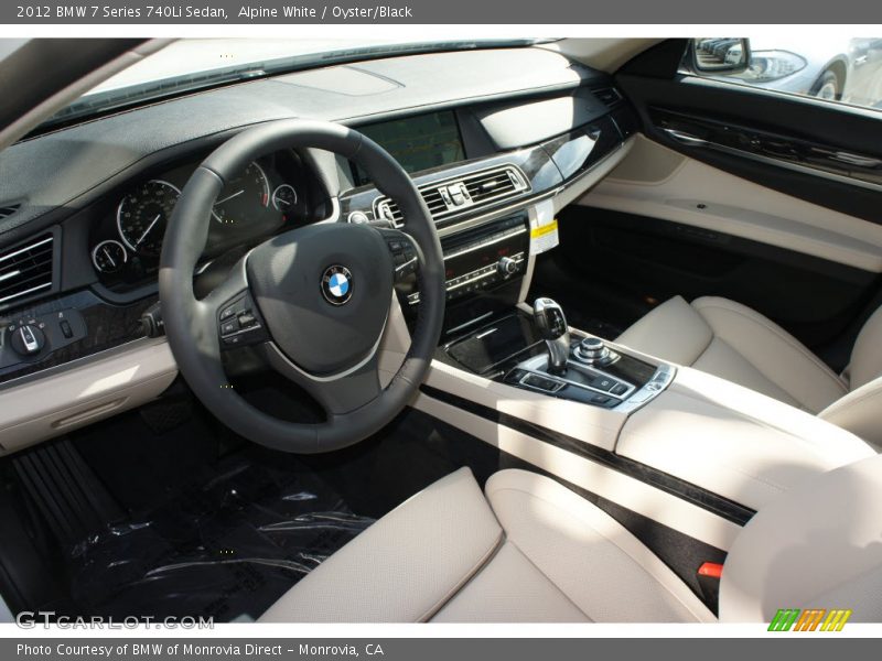 Oyster/Black Interior - 2012 7 Series 740Li Sedan 