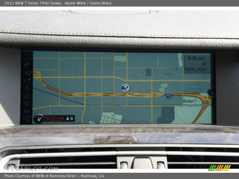 Navigation of 2012 7 Series 740Li Sedan