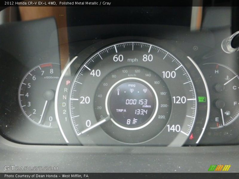 Polished Metal Metallic / Gray 2012 Honda CR-V EX-L 4WD