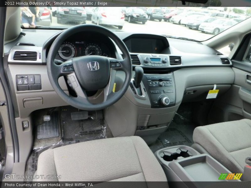 Smoky Topaz Metallic / Beige 2012 Honda Odyssey EX