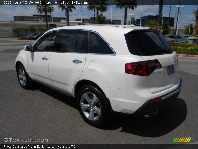Aspen White Pearl II / Parchment 2012 Acura MDX SH-AWD
