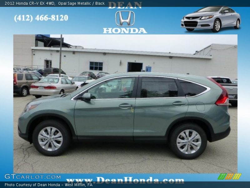 Opal Sage Metallic / Black 2012 Honda CR-V EX 4WD