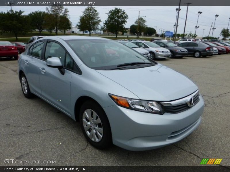 Cool Mist Metallic / Gray 2012 Honda Civic LX Sedan