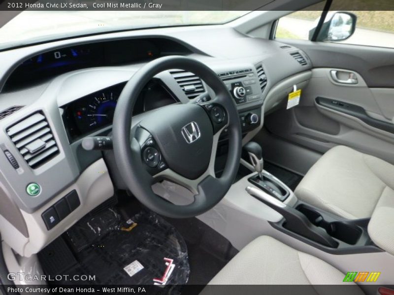 Cool Mist Metallic / Gray 2012 Honda Civic LX Sedan