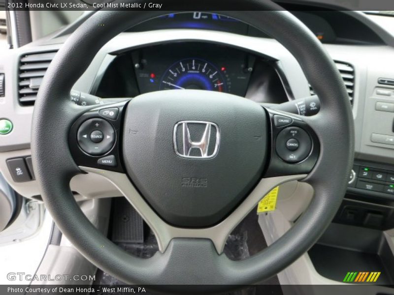 Cool Mist Metallic / Gray 2012 Honda Civic LX Sedan