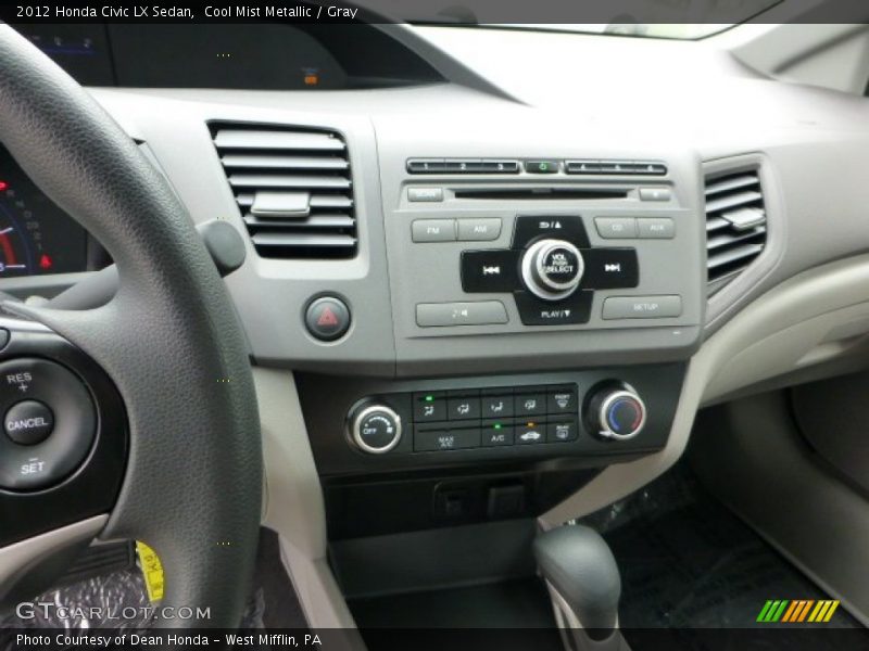 Cool Mist Metallic / Gray 2012 Honda Civic LX Sedan