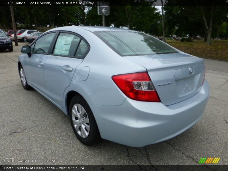 Cool Mist Metallic / Gray 2012 Honda Civic LX Sedan