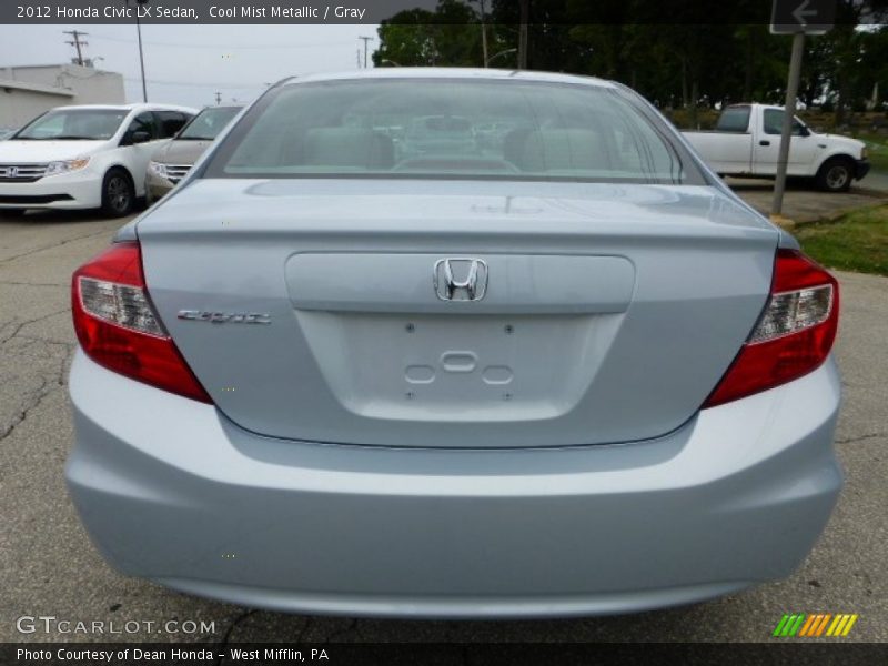 Cool Mist Metallic / Gray 2012 Honda Civic LX Sedan