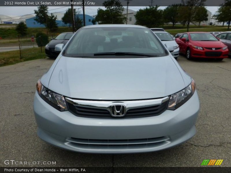 Cool Mist Metallic / Gray 2012 Honda Civic LX Sedan
