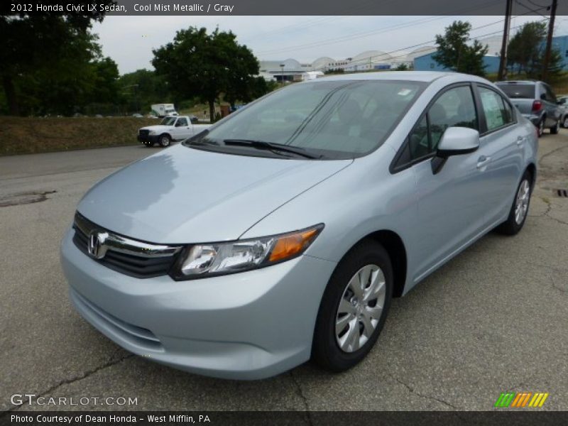Cool Mist Metallic / Gray 2012 Honda Civic LX Sedan