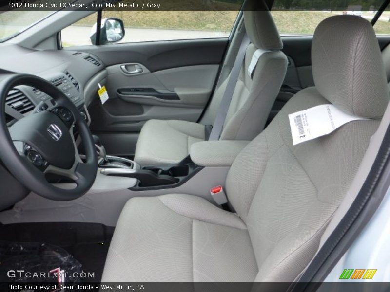 Cool Mist Metallic / Gray 2012 Honda Civic LX Sedan