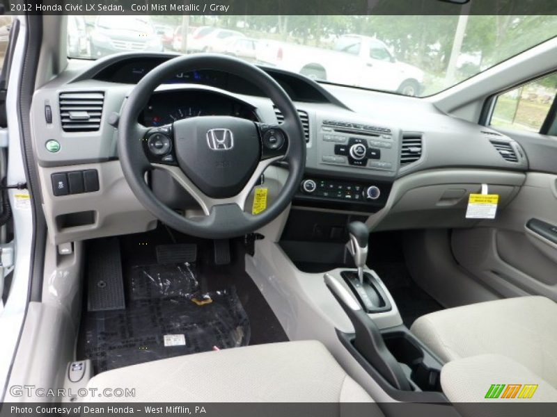 Cool Mist Metallic / Gray 2012 Honda Civic LX Sedan