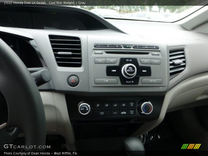Cool Mist Metallic / Gray 2012 Honda Civic LX Sedan