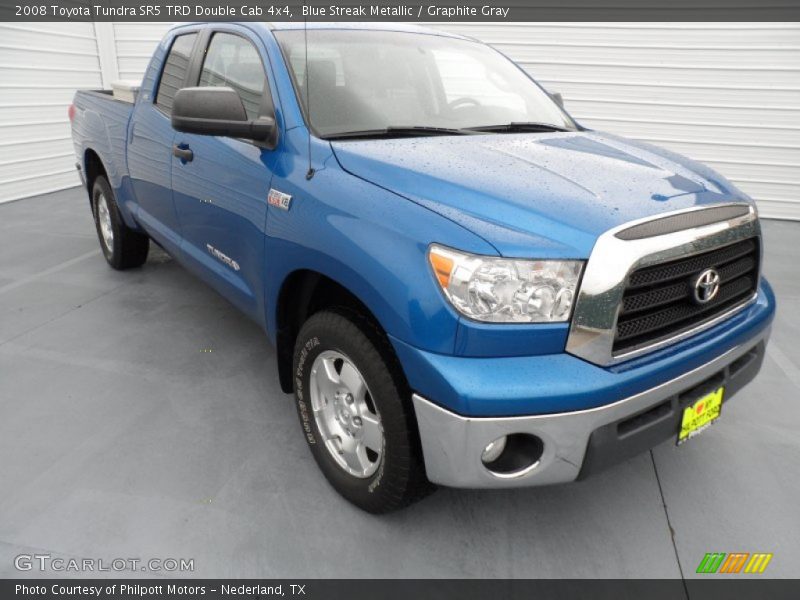 Blue Streak Metallic / Graphite Gray 2008 Toyota Tundra SR5 TRD Double Cab 4x4