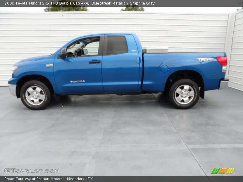 Blue Streak Metallic / Graphite Gray 2008 Toyota Tundra SR5 TRD Double Cab 4x4