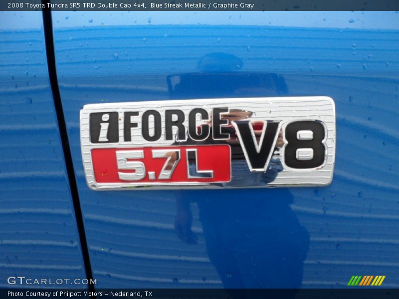 Blue Streak Metallic / Graphite Gray 2008 Toyota Tundra SR5 TRD Double Cab 4x4