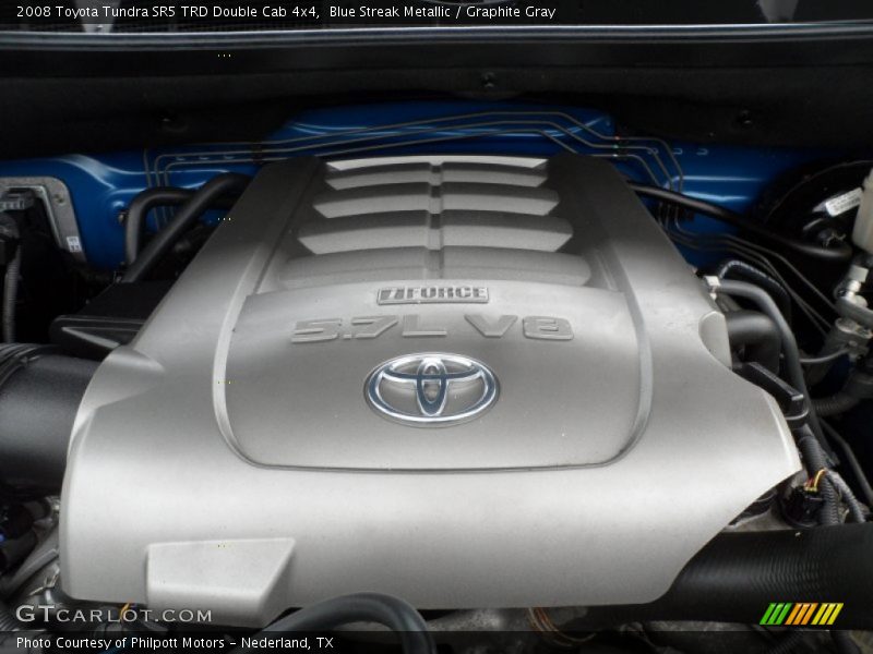 Blue Streak Metallic / Graphite Gray 2008 Toyota Tundra SR5 TRD Double Cab 4x4