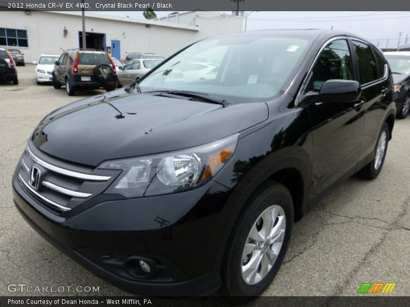 Crystal Black Pearl / Black 2012 Honda CR-V EX 4WD