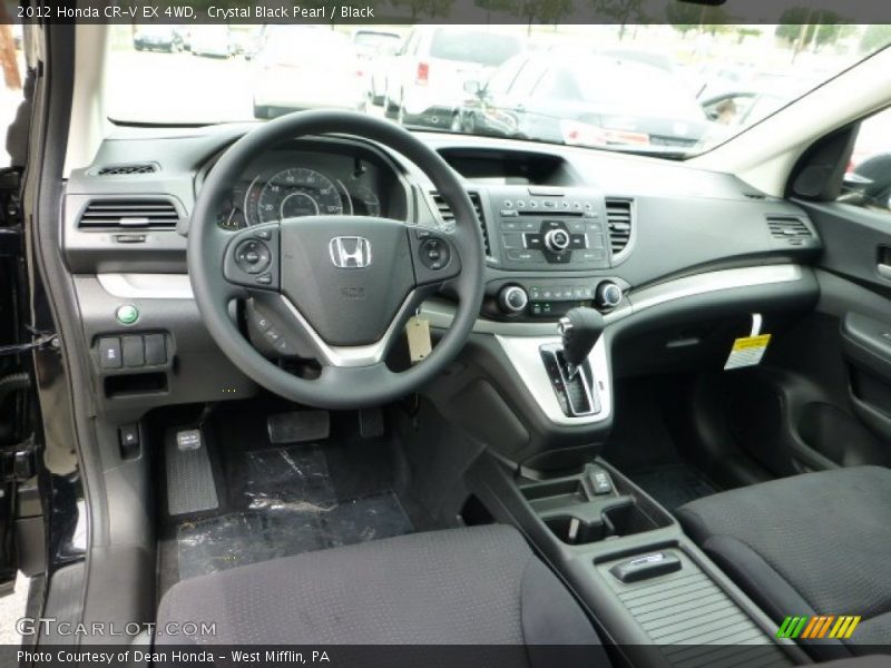 Crystal Black Pearl / Black 2012 Honda CR-V EX 4WD