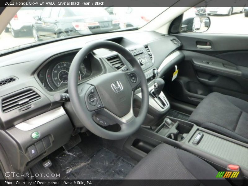 Crystal Black Pearl / Black 2012 Honda CR-V EX 4WD