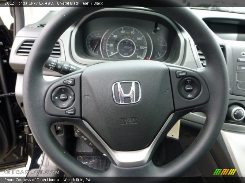 Crystal Black Pearl / Black 2012 Honda CR-V EX 4WD
