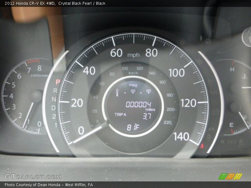 Crystal Black Pearl / Black 2012 Honda CR-V EX 4WD