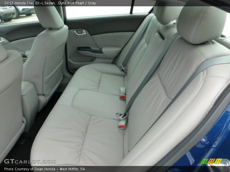 Dyno Blue Pearl / Gray 2012 Honda Civic EX-L Sedan