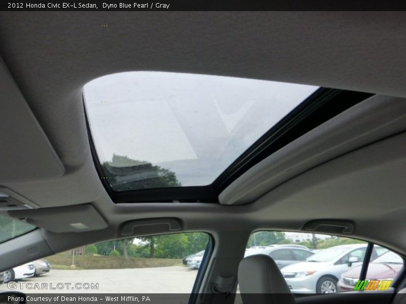 Dyno Blue Pearl / Gray 2012 Honda Civic EX-L Sedan