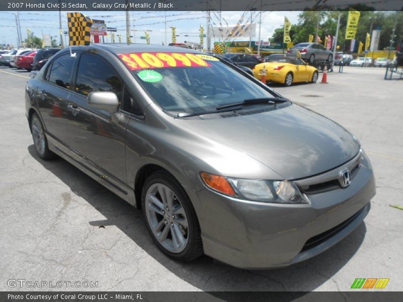 Galaxy Gray Metallic / Black 2007 Honda Civic Si Sedan