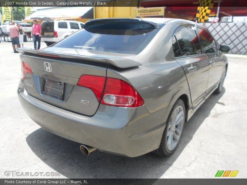 Galaxy Gray Metallic / Black 2007 Honda Civic Si Sedan