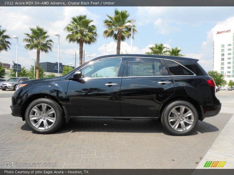 Crystal Black Pearl / Umber 2012 Acura MDX SH-AWD Advance